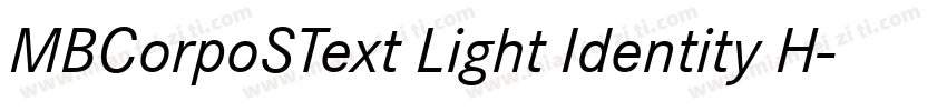 MBCorpoSText Light Identity H字体转换